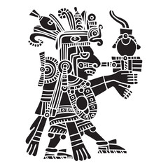 Aztec gods illustration centeol