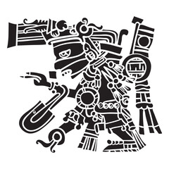 Aztec gods illustration tezcatlipoca