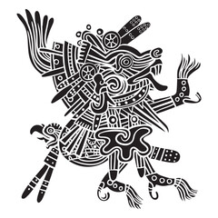 Aztec gods illustration xolotl