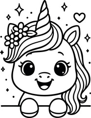 Unicorn kawaii SVG Cut Files for Cricut & Silhouette