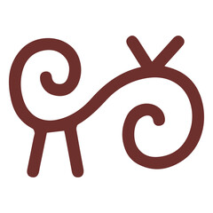 Fototapeta premium African symbol tribal stroke