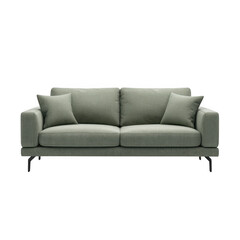 Modern sofa design isolated on transparent background
