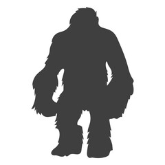 Shaggy hairy creature bigfoot black