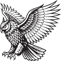 Obraz premium eagle vector silhouette graphic design transparent background