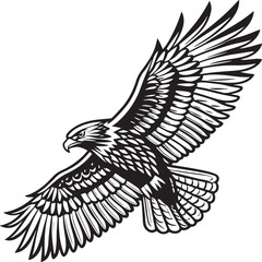 Obraz premium eagle vector silhouette graphic design transparent background
