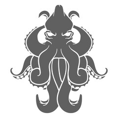 Folklore creature kraken standing