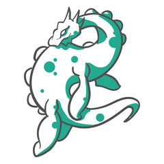 Folklore creature loch ness monster duotone
