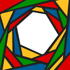 Abstract background with colorful geometric lines pattern and with some copy space area