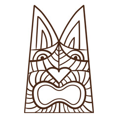 Hawaii tiki totem stroke