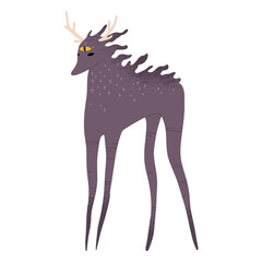 Creepy creature horns textured