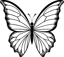 Butterfly silhouettes flying, insect flight icon, black butterfly vector, minimal nature graphic, graceful wing design