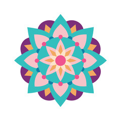 A mandala colorful vector art illustration