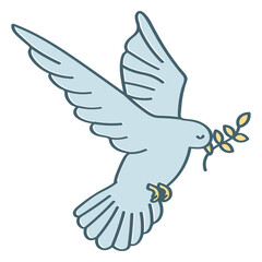 Holy spirit dove color stroke