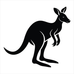 Kangaroo Silhouette Australian Wildlife Vector Art
