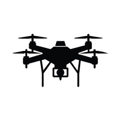 Passenger drone vector silhouette
