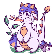 Baby dragon fire mythological creature