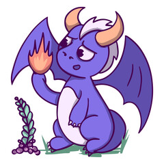 Baby dragon mythological fire creature
