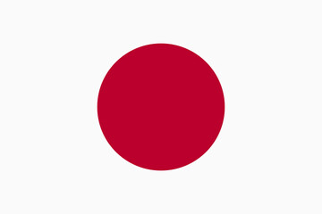 Japanese flag illustration isolated