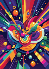 abstract background with circles multicolors splasg bubbles