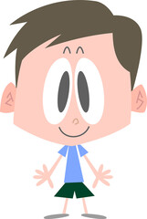 笑顔で正面を向いた男性主線なし