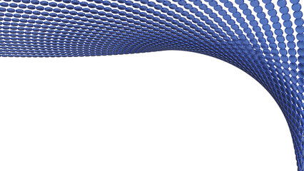 Abstract repeat geometry wave background. 3d rendering.	
