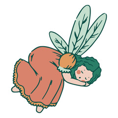 Fairy magical sleeping creature