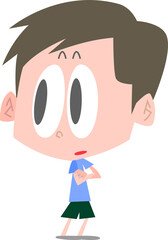 腕を組んで見つめる男性主線なし