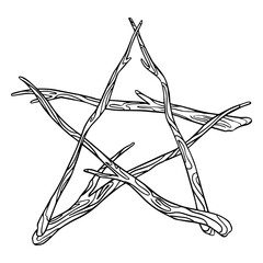 Pentagram branch star © Vexels