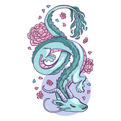 Asian dragon showing its beauty