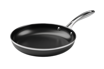 Non Stick Frying Pan with Handle Isolated on Transparent Background PNG