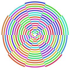 Abstract circle mirage technology.	