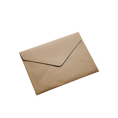 A envelope letter paper with mail message post isolated on white or transparent background.