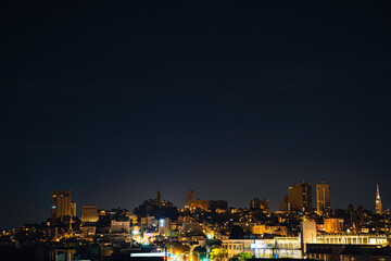 Fototapeta premium San Francisco night skyline