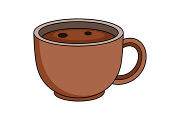 Hot Cocoa Mug Winter Drink Clipart on White Background
