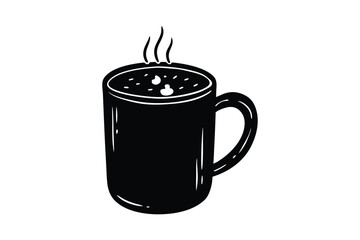 Hot Cocoa Mug Winter Drink Clipart on White Background
