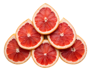 Grapefruit Wedges in Triangle Pattern
