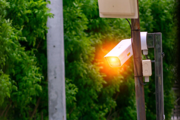 Outdoor Security Camera with Bright Light