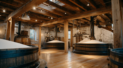 A flour mill interior showing giant industrial grinders turning wheat into fine white flour