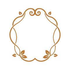Art Nouveau Floral Frame Vintage Look