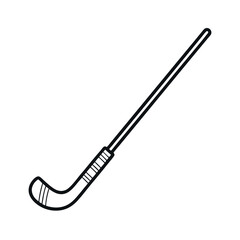 Vector Design of Hockey Stick Outline