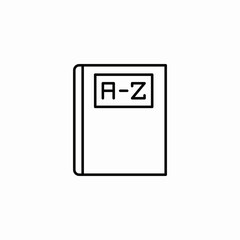 dictionary book icon sign vector