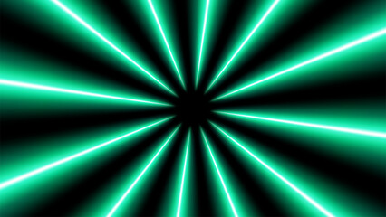 Big Turquoise Light Trails, Long Time Exposure Motion Blur Effect, Vector Illustration