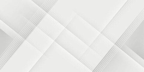 Obraz premium Gray and white diagonal line architecture geometry tech abstract subtle background vector illustration.