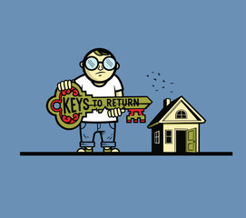 Cartoon Character Holding 