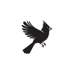 **"Striking Northern Cardinal Vector Silhouette: Iconic Songbird Design Featuring Prominent Crest, Sturdy Beak, and Bold Perch in Clean, Minimalist Style for Crafts and Digital Art"**
