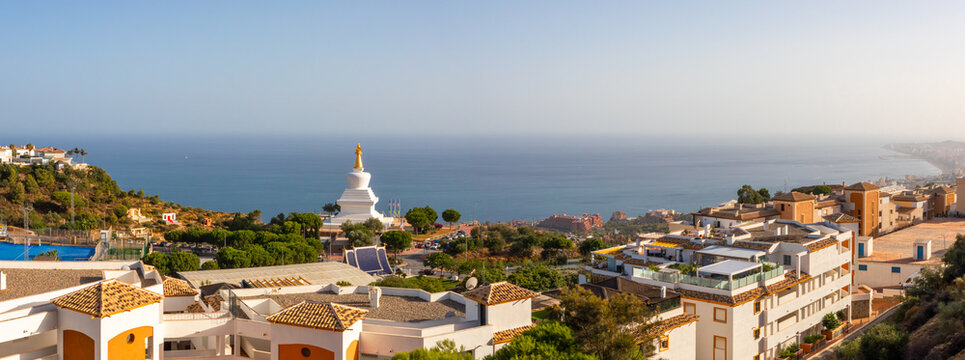 Illumination Stupa of Benalm&aacute;dena, M&aacute;laga, Spain
