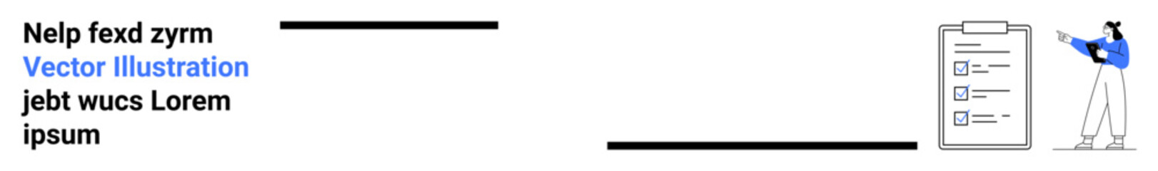 Person pointing at a clipboard checklist with several listed items, emphasizing organization and task management. Ideal for productivity, planning, management, education, teamwork, business, simple