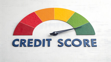 Credit score meter good financial health