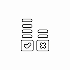 voting results icon sign vector
