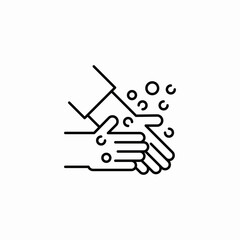 washing hands icon sign vector